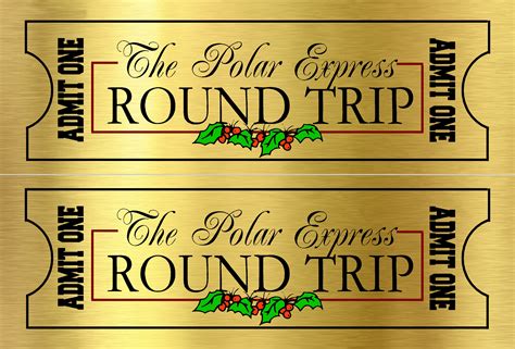 free polar express ticket printables